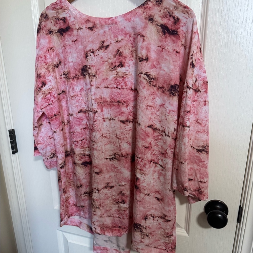 Soft Surroundings Pink Flutter Sleeve Blouse – Feminine Flowy Top